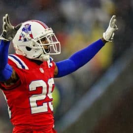 New England Patriots cornerback J.C. Jackson (29)