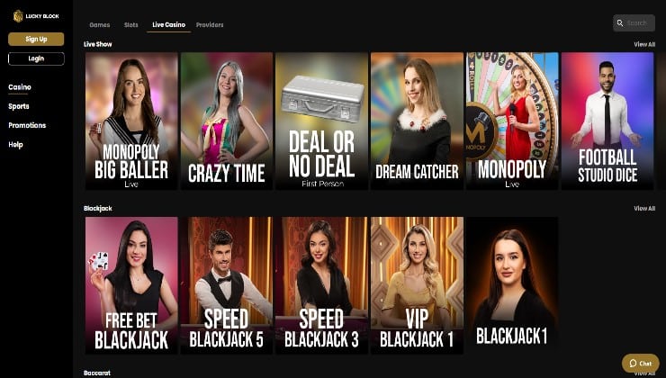 The LuckyBlock live casino malaysia 
