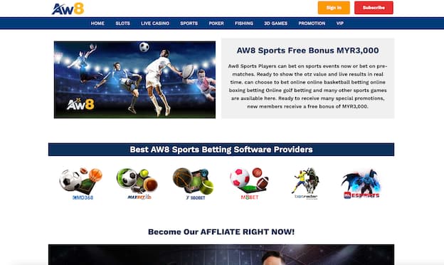 AW8 asian handicap betting site Malaysia