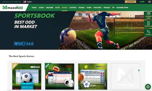 Maxim88 sports page