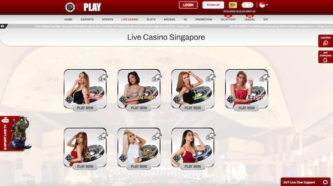 12play live casino Malaysia
